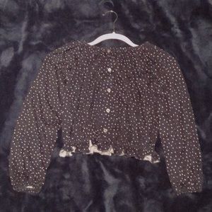 Polka dot, flowy, long sleeve very cute